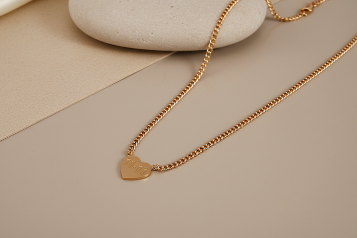 11:11 heart pendant necklace