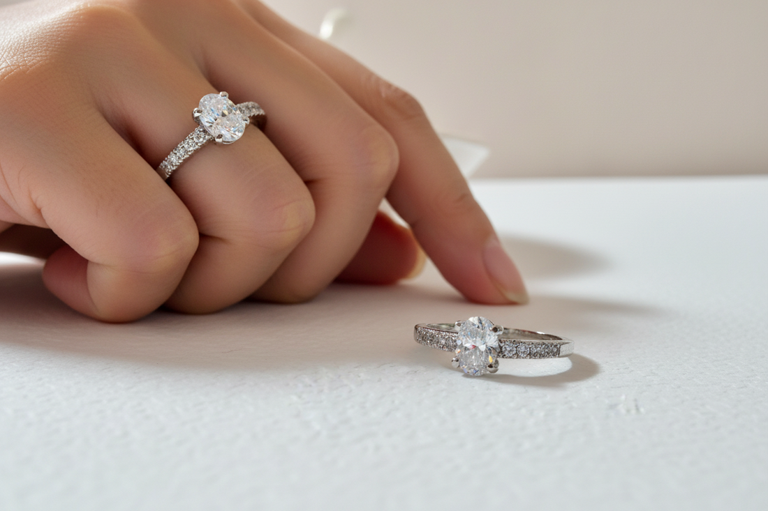 Oval cut diamond ring