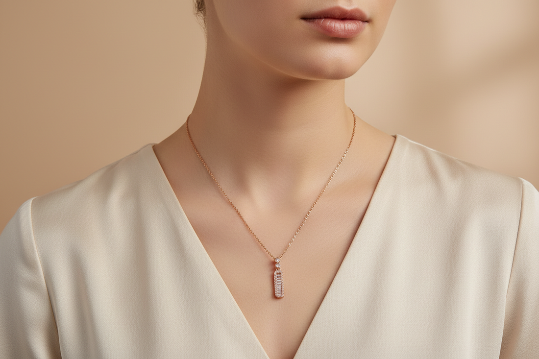 Stick locket necklace