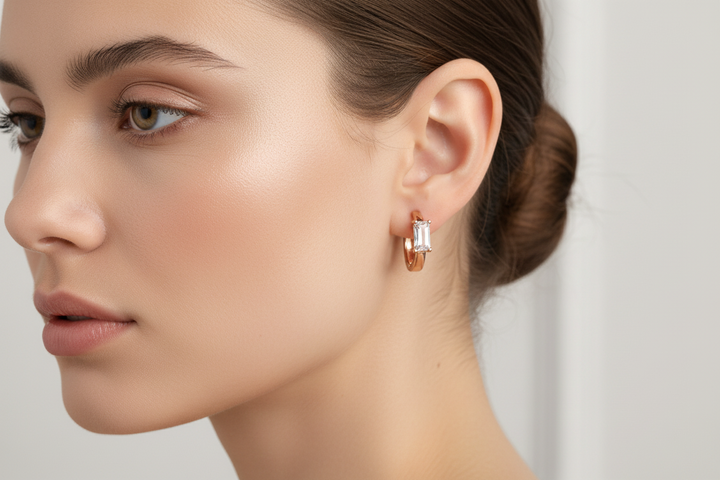 Cushion blue bali earring