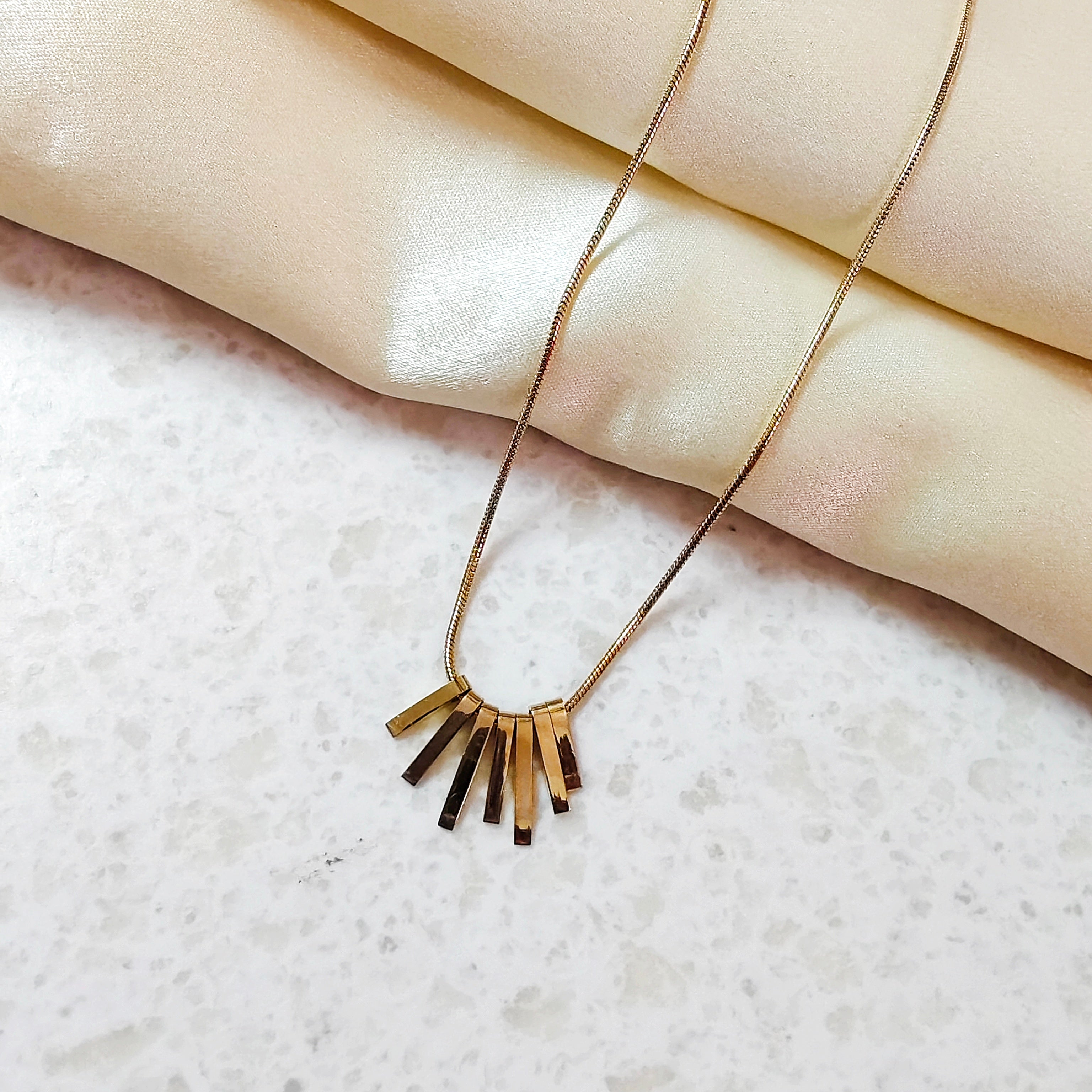 Tassel strip necklace