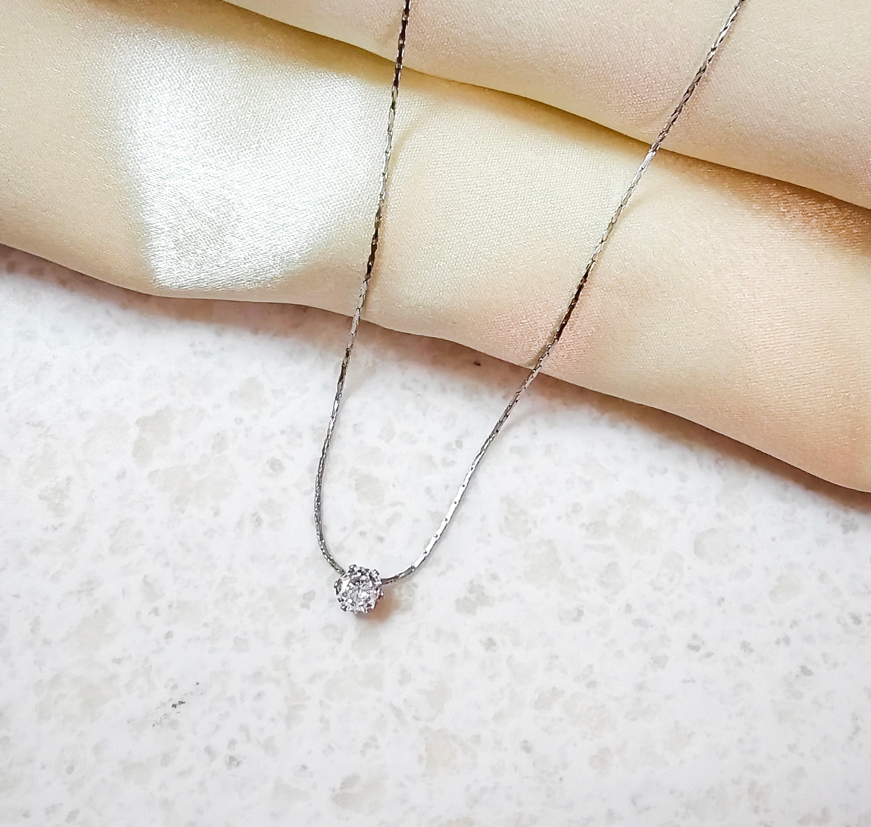 Dainty diamond necklace