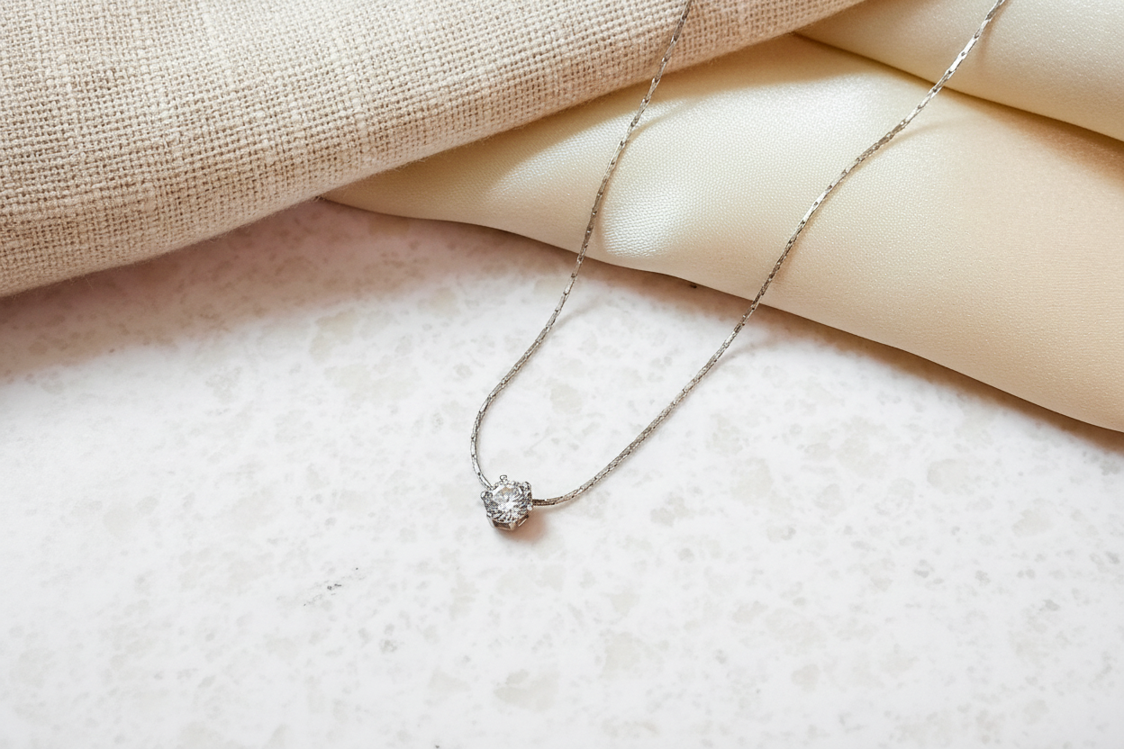 Dainty diamond necklace