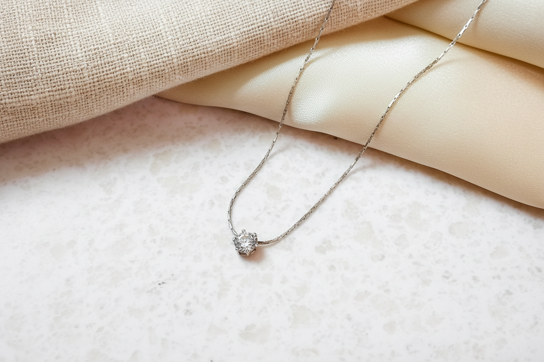 Dainty diamond necklace