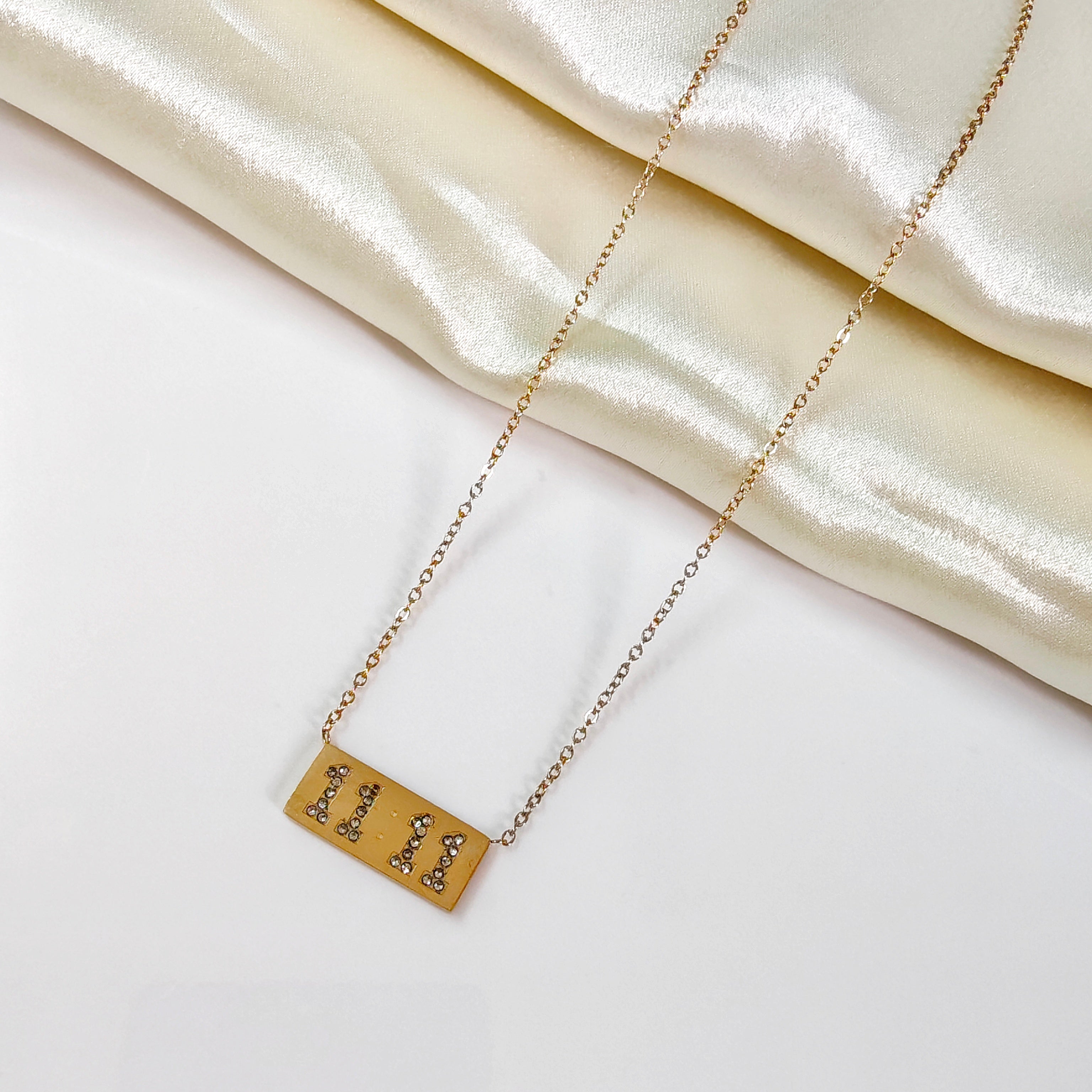 11:11 studded necklace