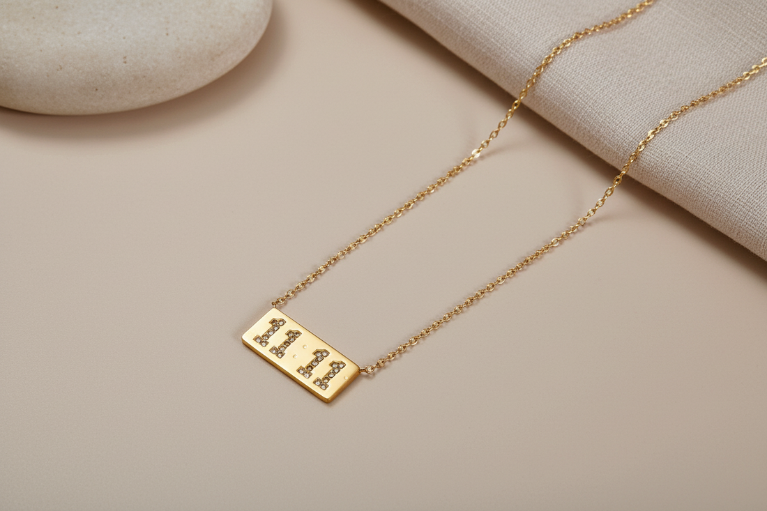11:11 studded necklace
