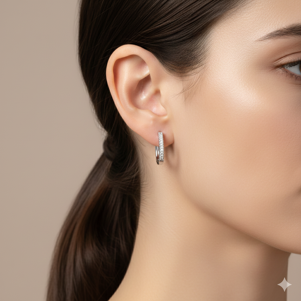 Rectangular bali earring