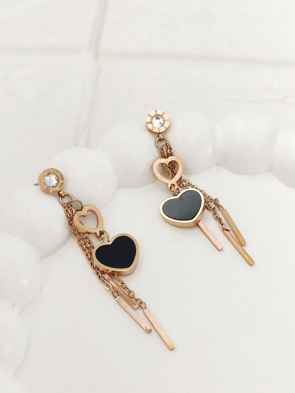 Cupid heart earring