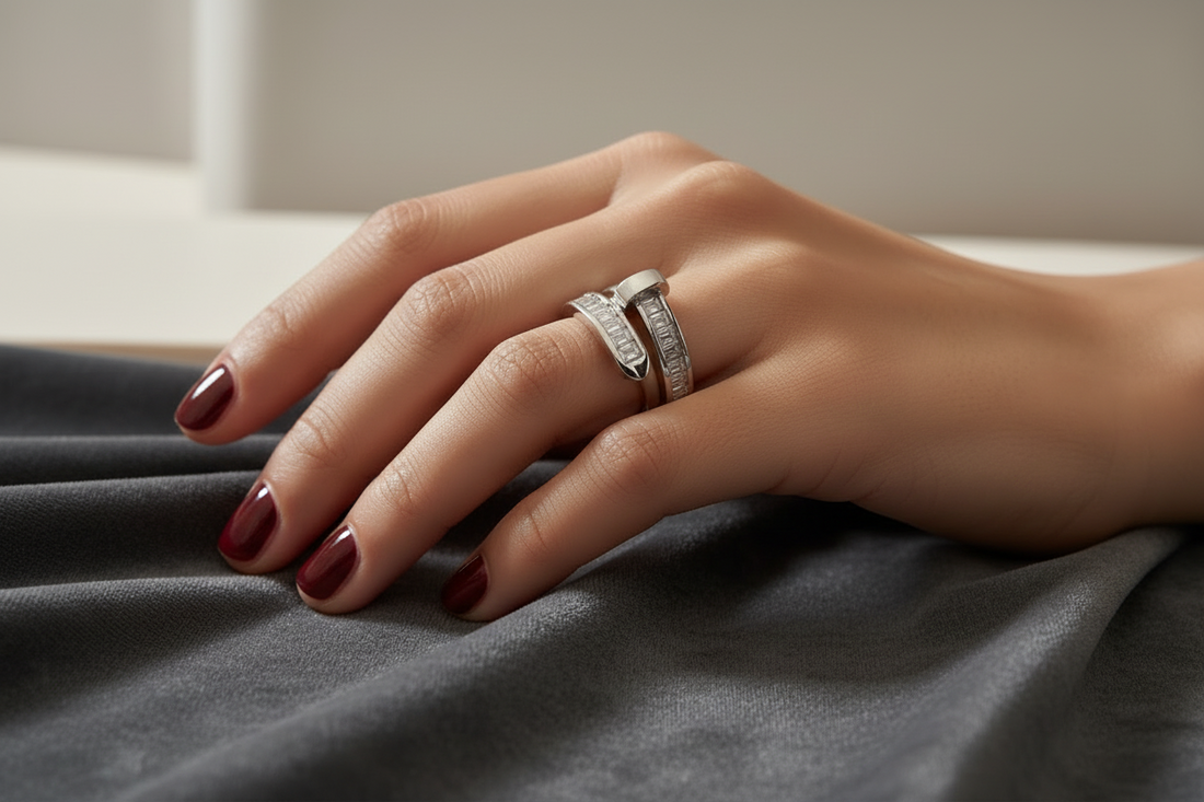 Nail baguette ring