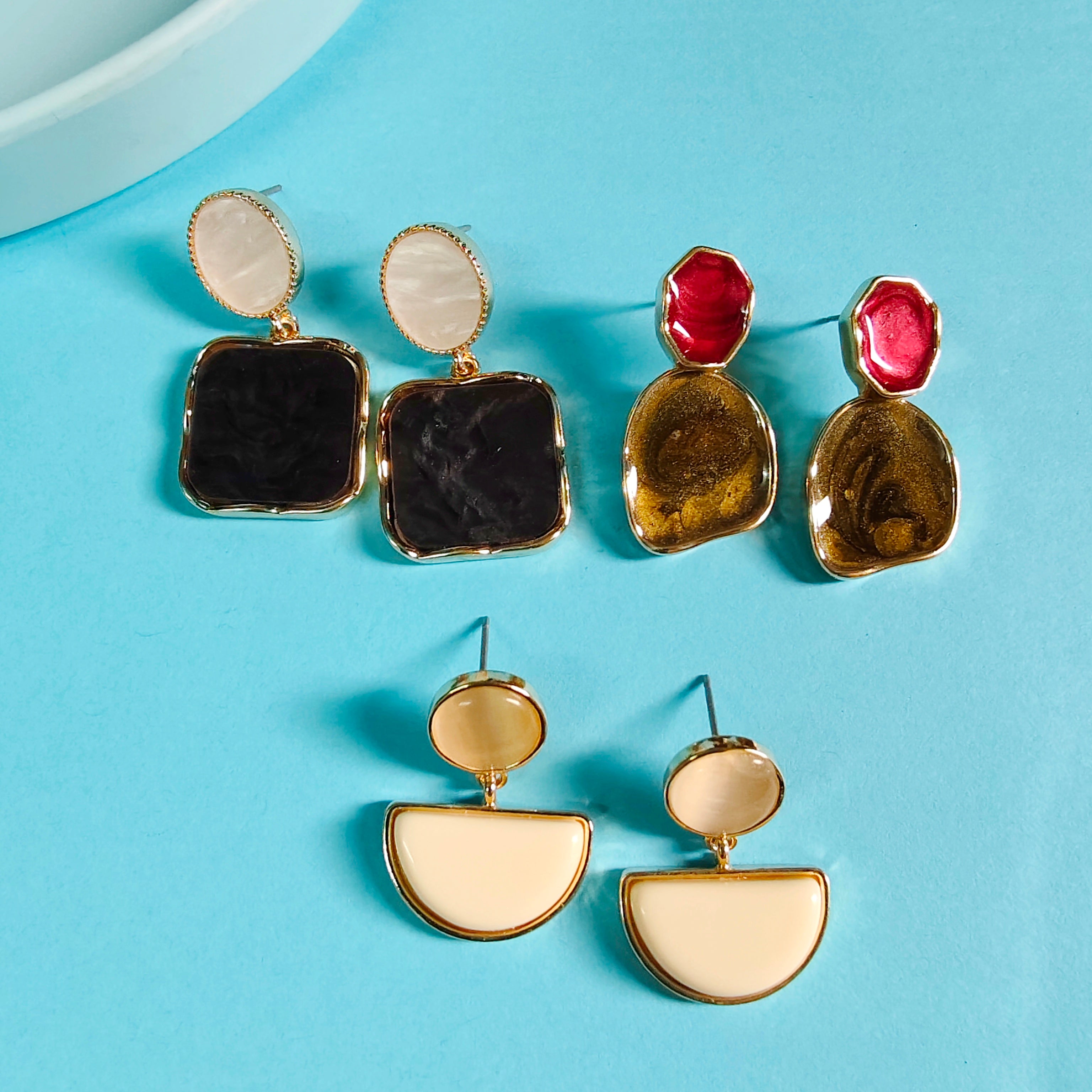 Minimal earring combo set