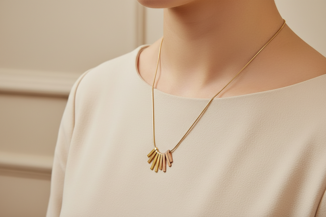 Tassel strip necklace