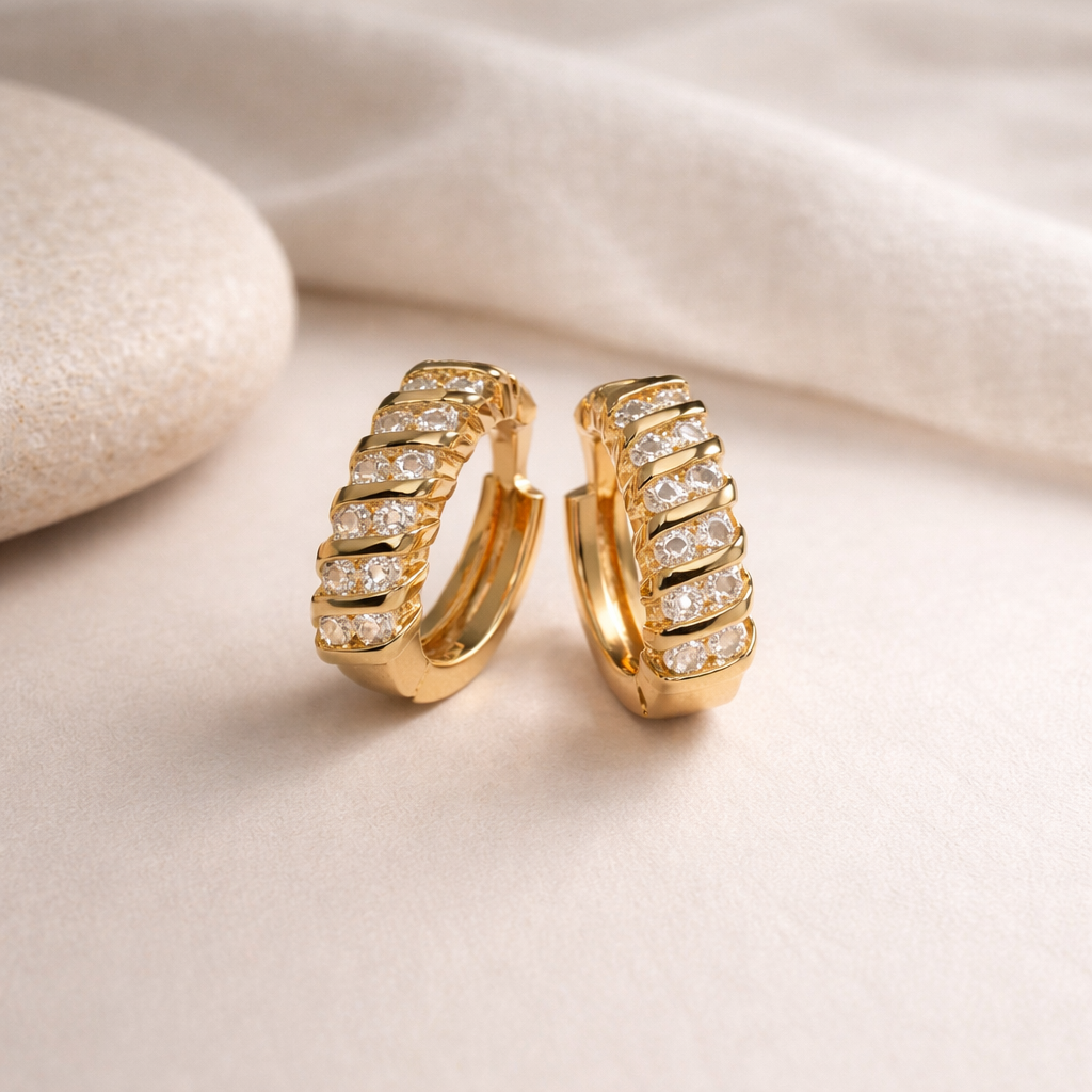 Luxury chunky bali earring