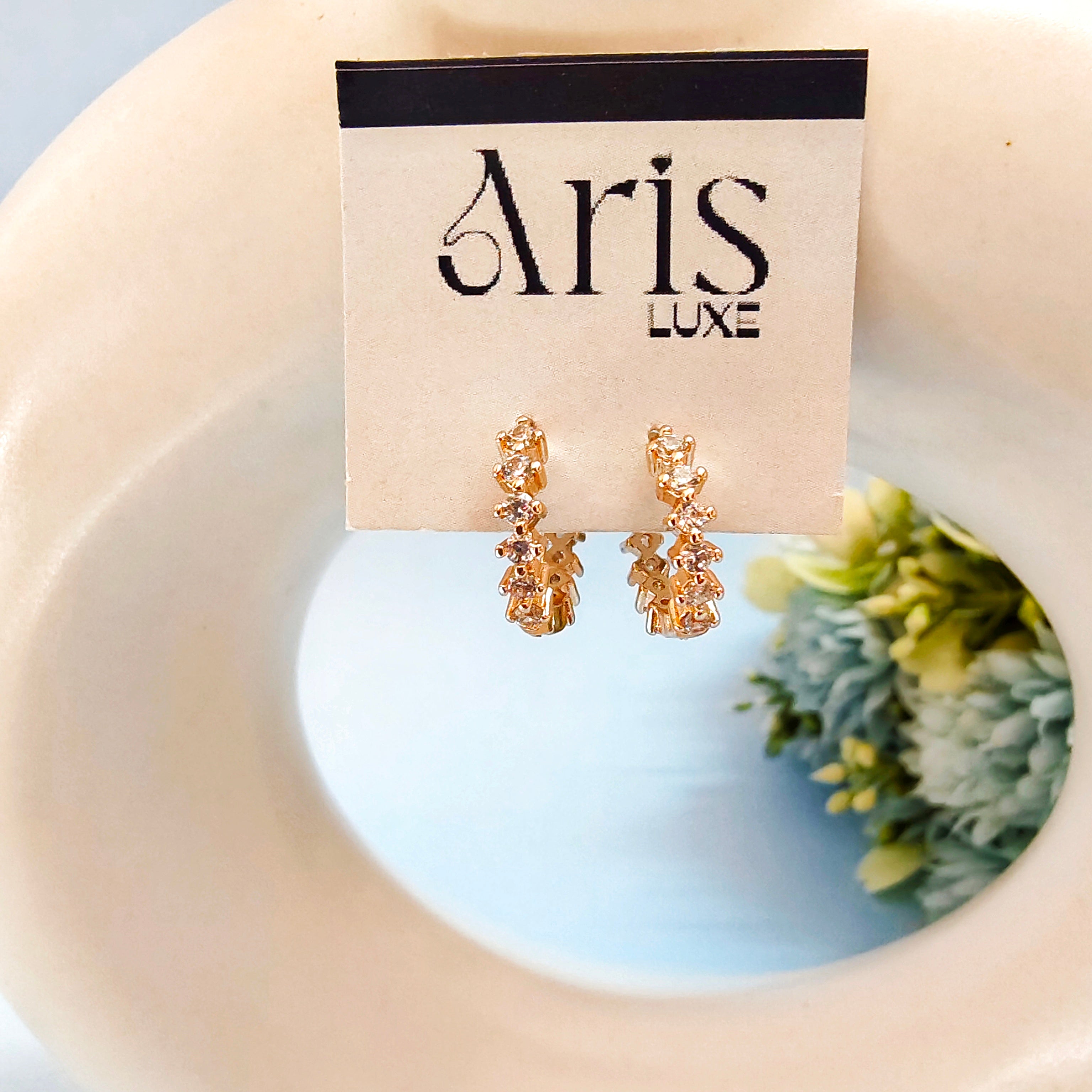 Diamond ring bali earring